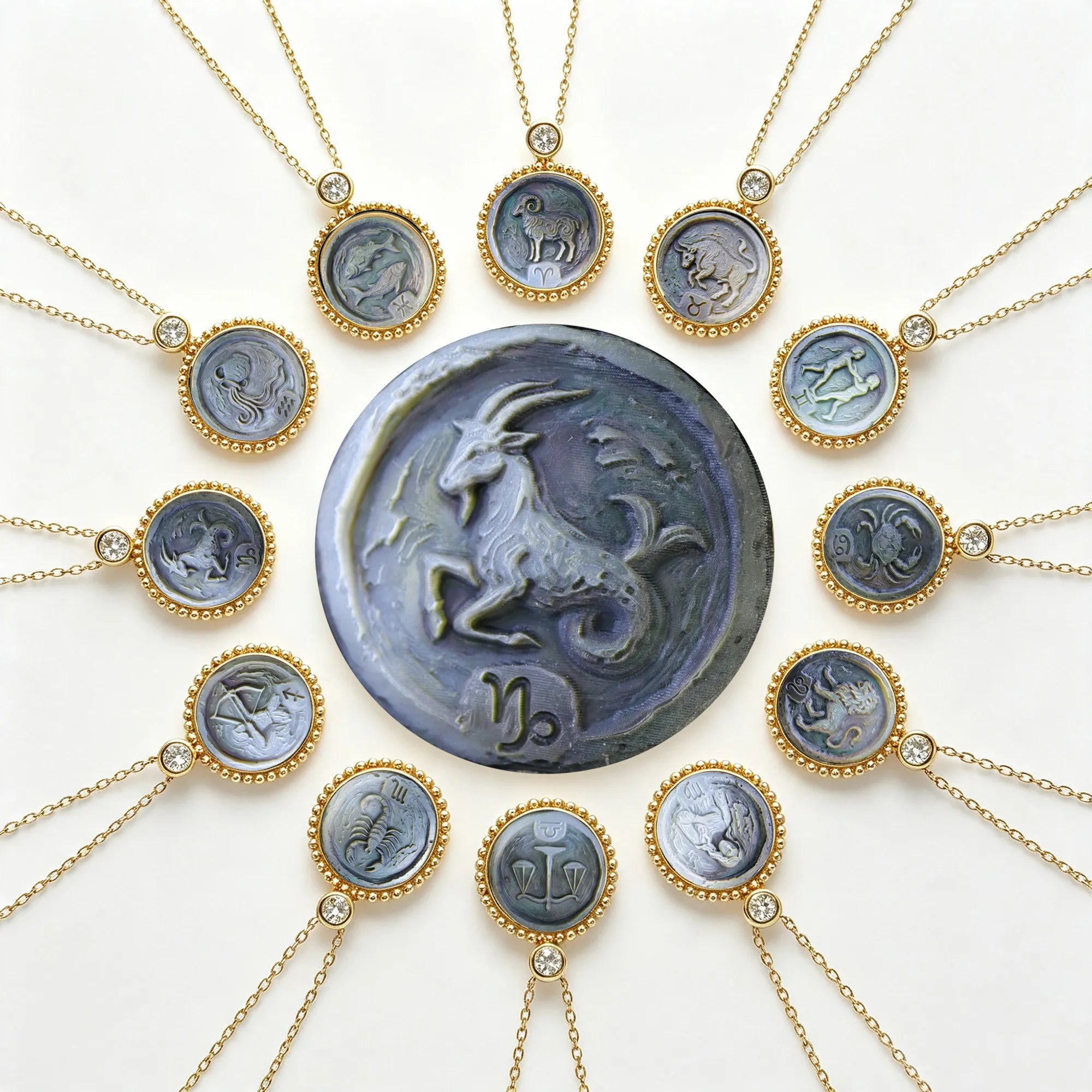 Post-Impressionist Zodiac Necklace-Beaded
