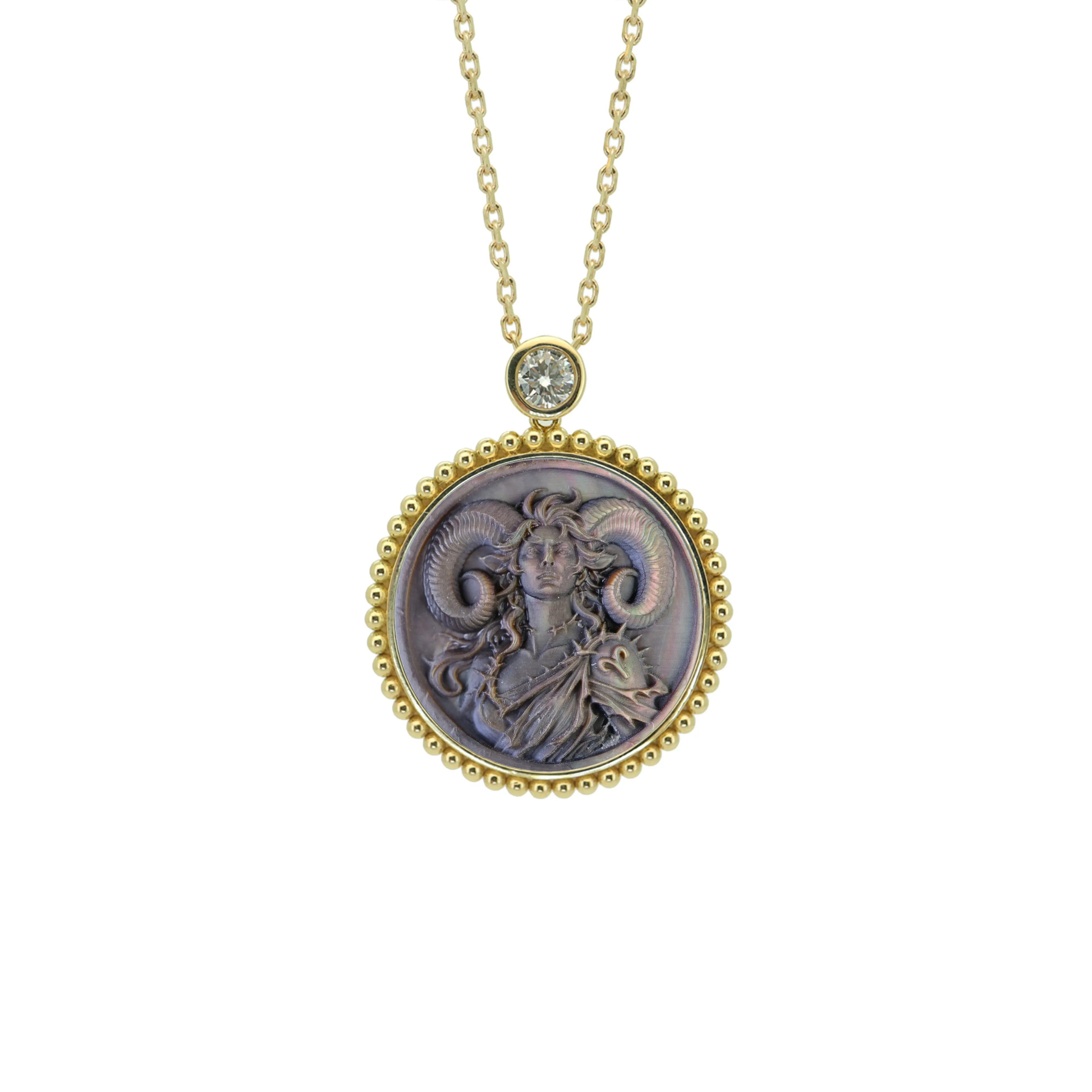 Greek Goddess Zodiac Necklace-Beaded