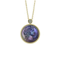 Taurus zodiac cameo necklace with Greek goddess inspired natural mother-of-pearl relief carving on gold plated sterling silver chain by OceanCarvingLab.