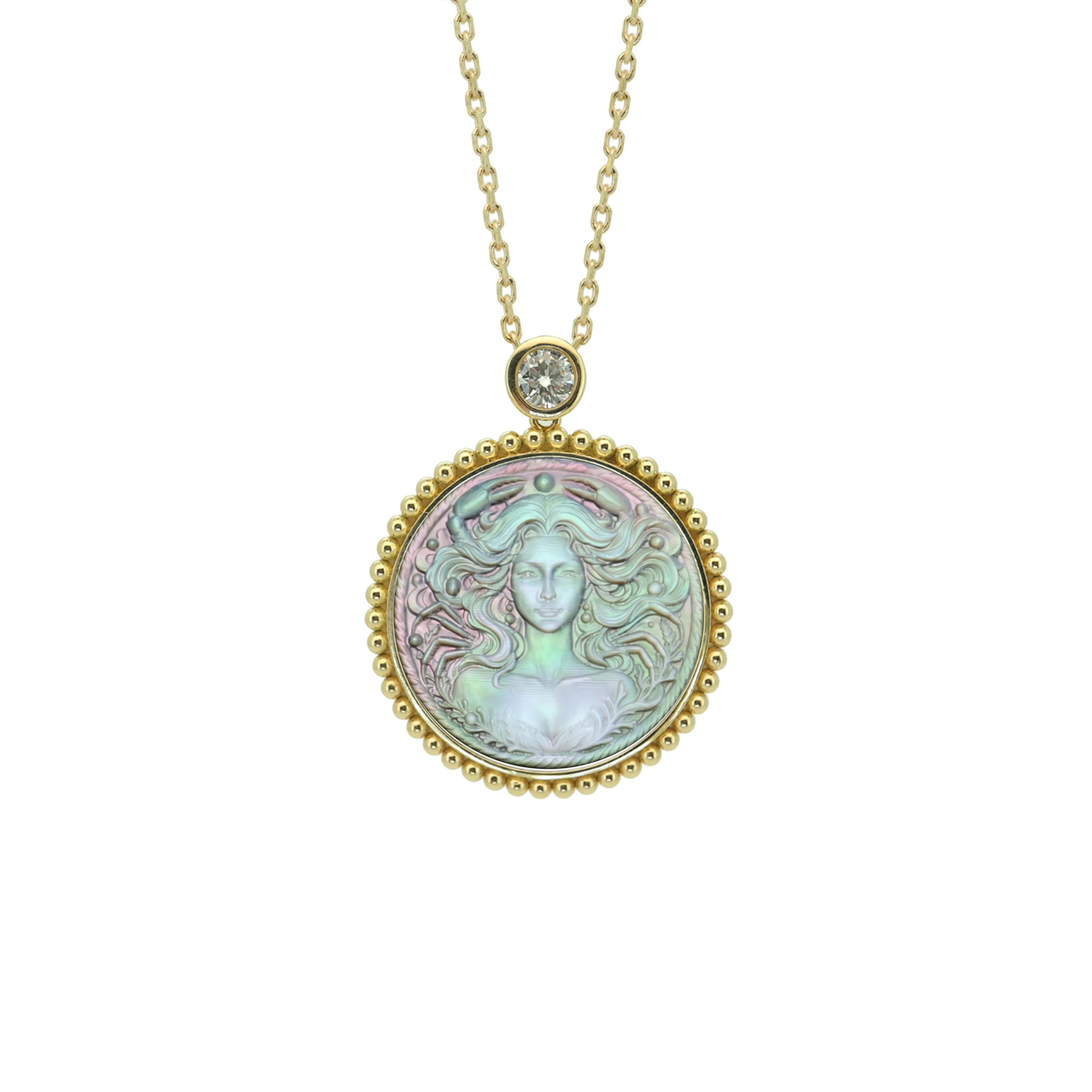 Greek Goddess Zodiac Necklace-Beaded