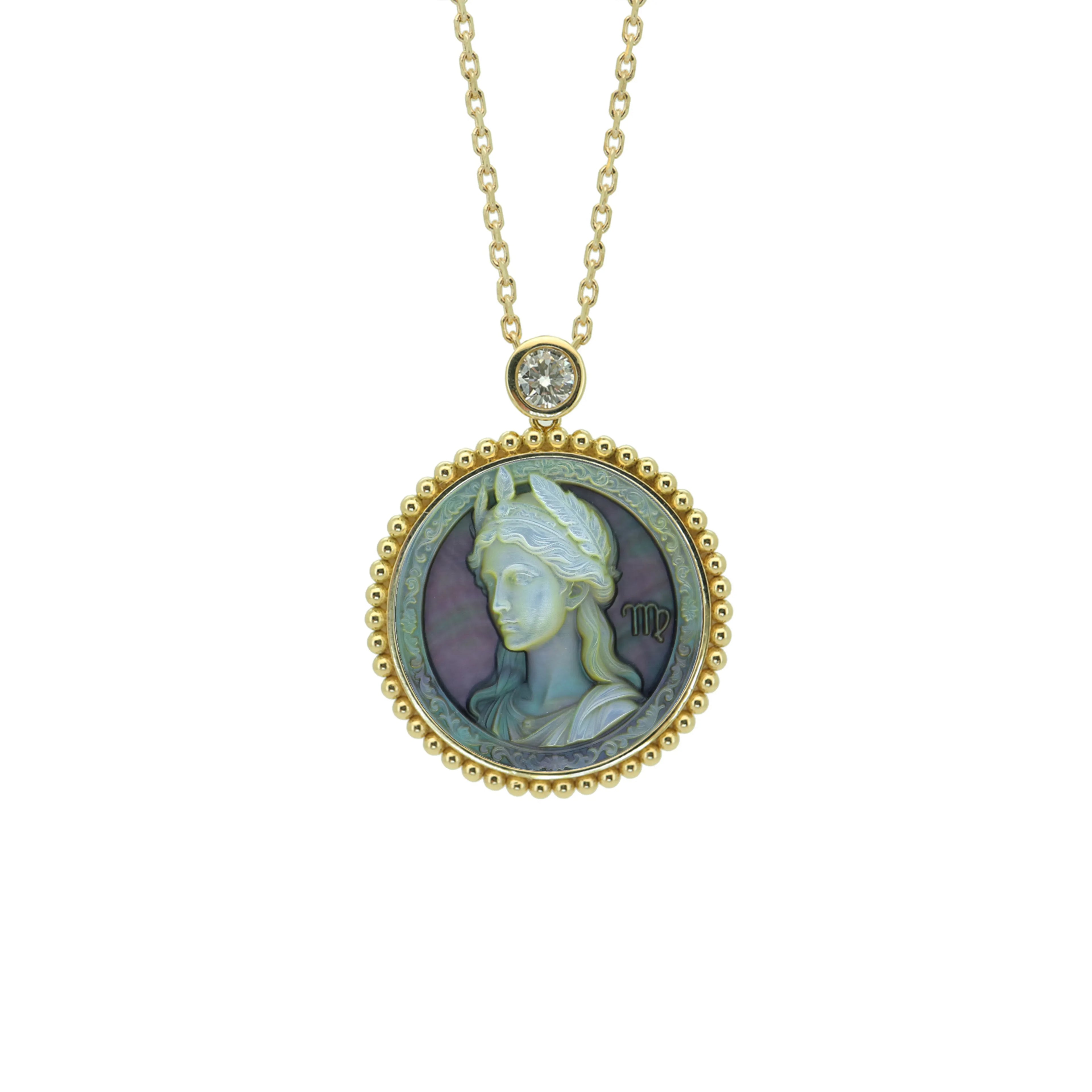 Greek Goddess Zodiac Necklace-Beaded