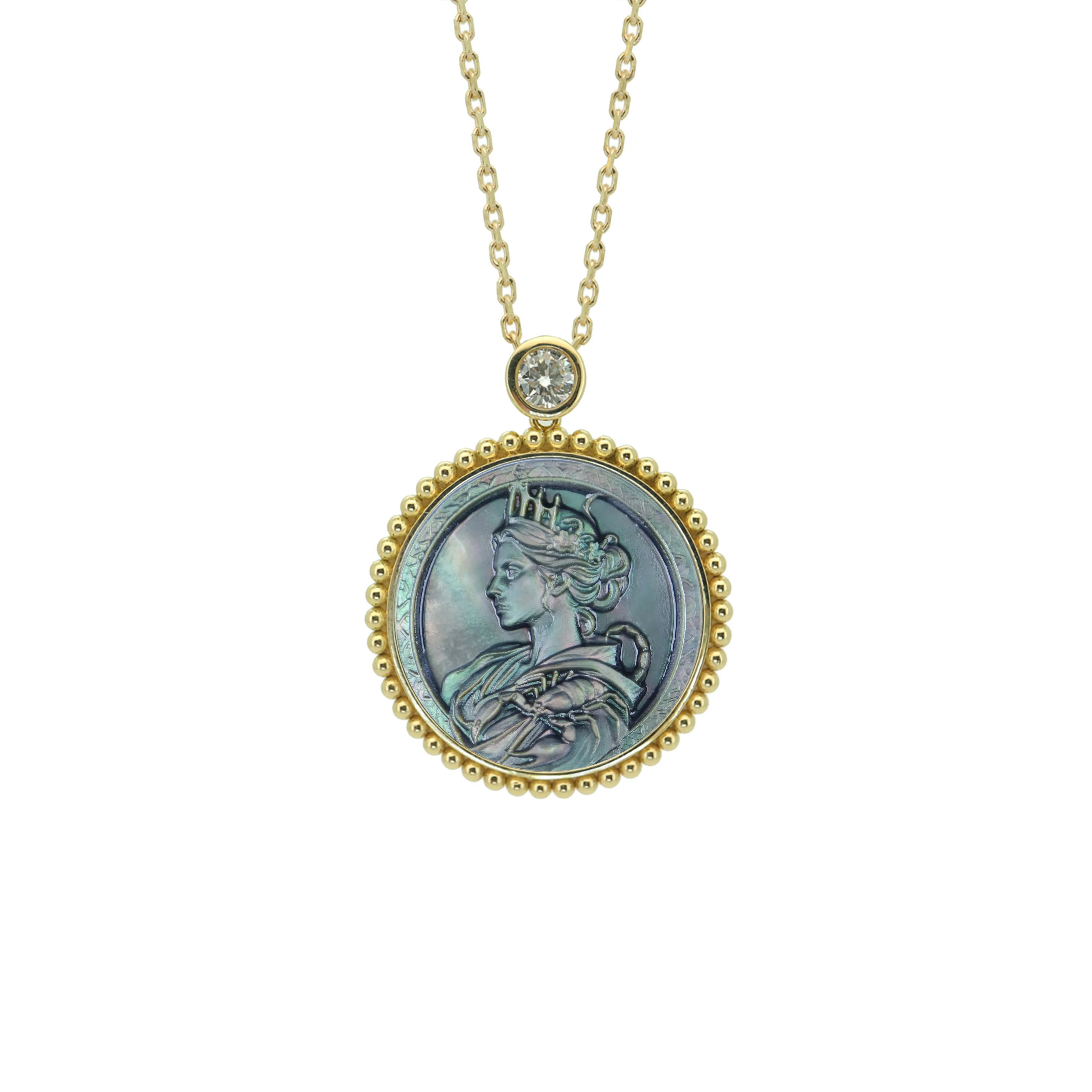 Greek Goddess Zodiac Necklace-Beaded