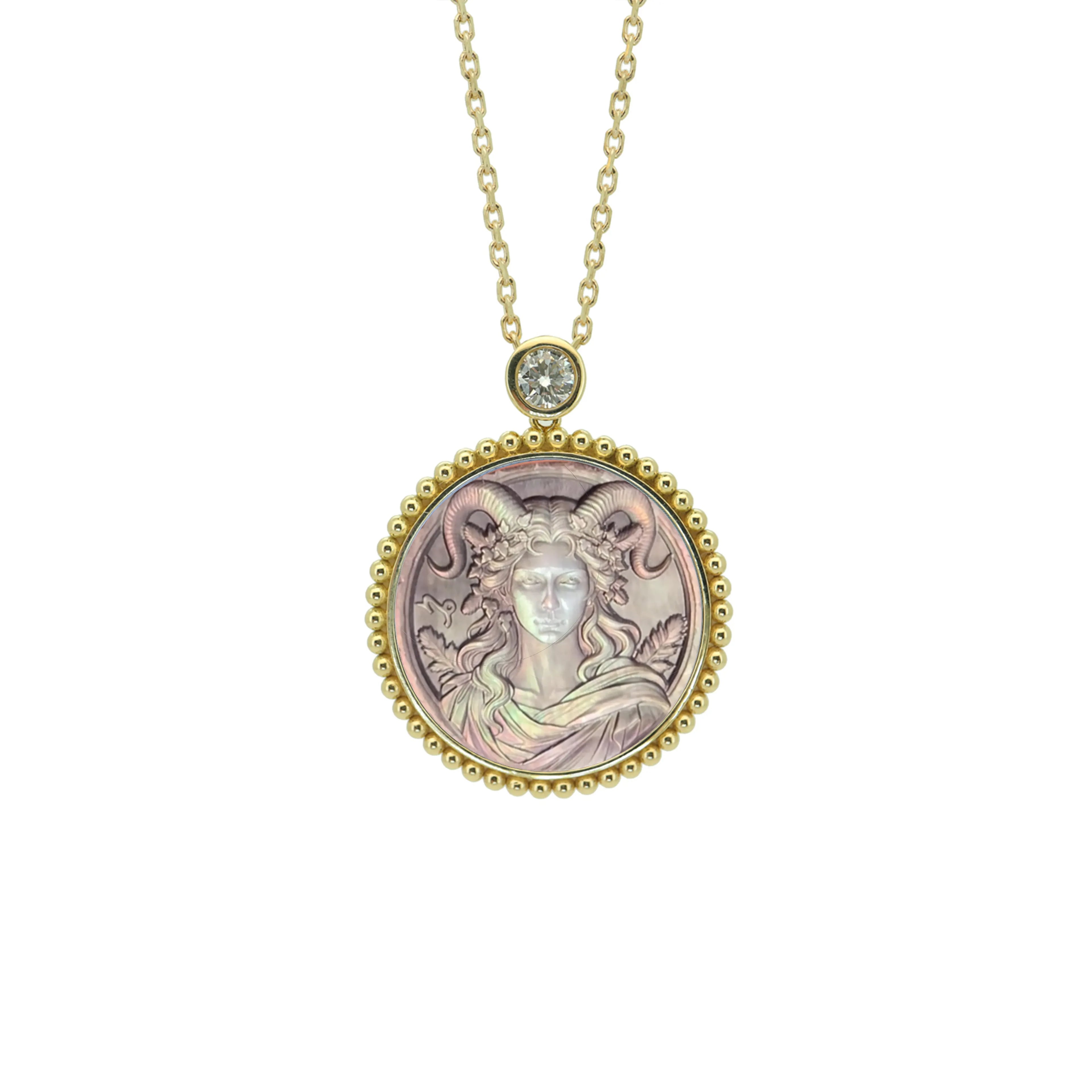 Greek Goddess Zodiac Necklace-Beaded