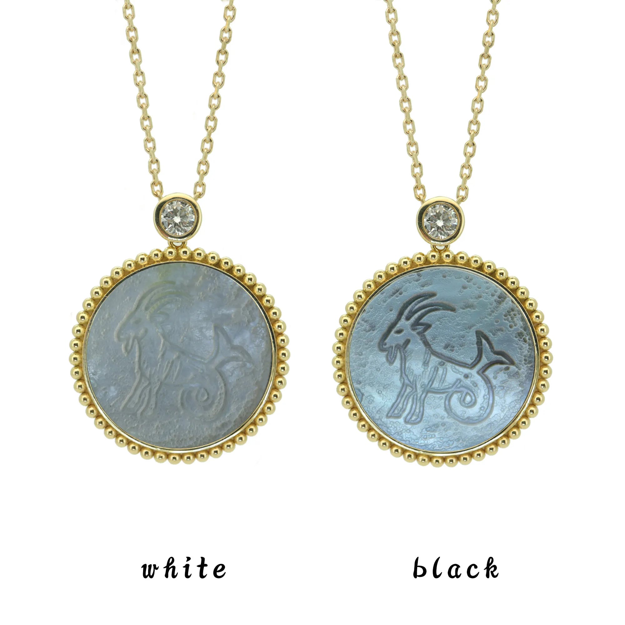 Archaeological Style Zodiac Necklace-Beaded