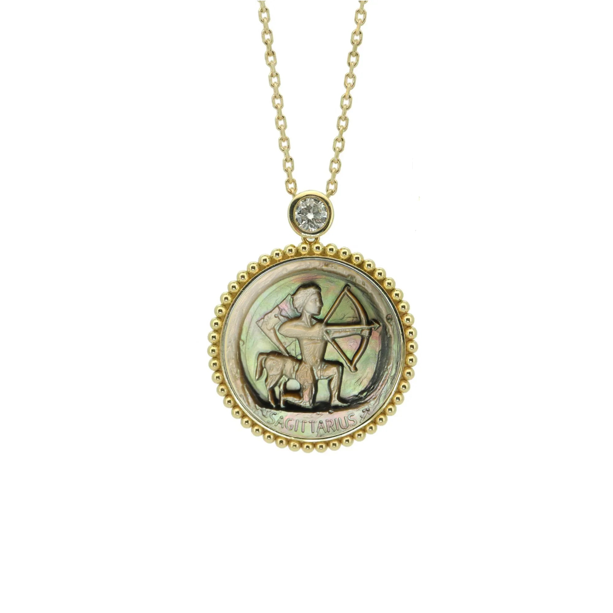 Avant-Garde Abstract Zodiac Relief Necklace-Beaded
