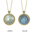 Libra Stone-Hewn Style Zodiac Necklace - Beaded