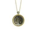 Libra Avant-Garde Abstract Zodiac Relief Beaded Necklace