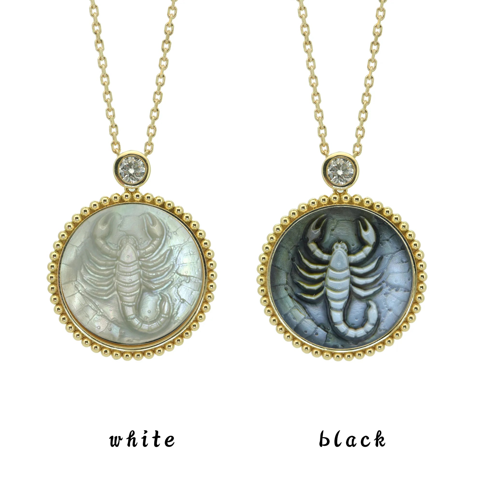 Stone-Hewn Style Zodiac Necklace-Beaded