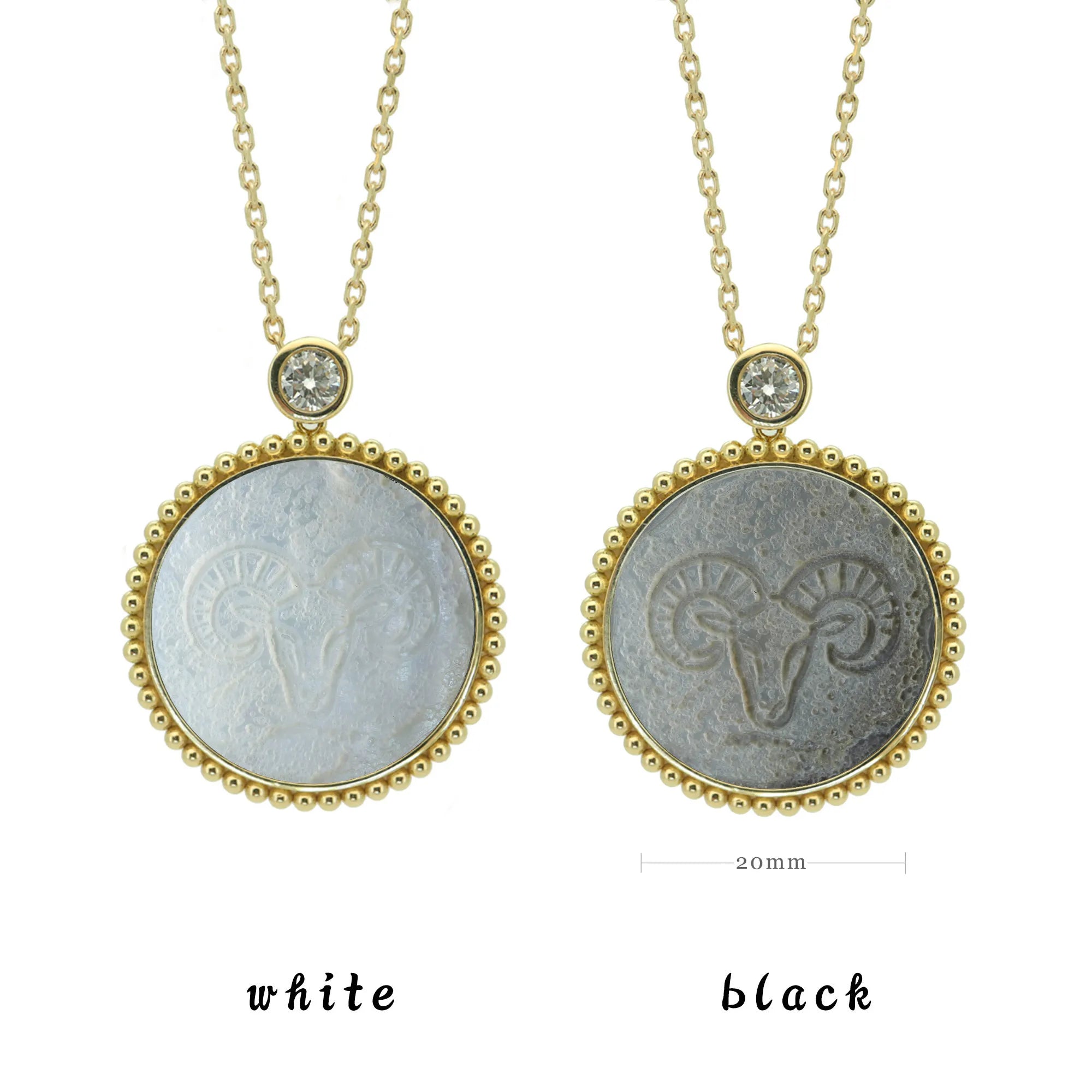 Archaeological Style Zodiac Necklace-Beaded