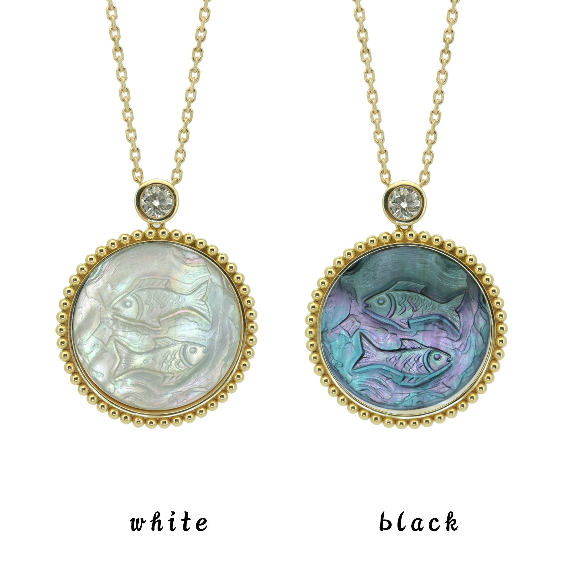Stone-Hewn Style Zodiac Necklace-Beaded