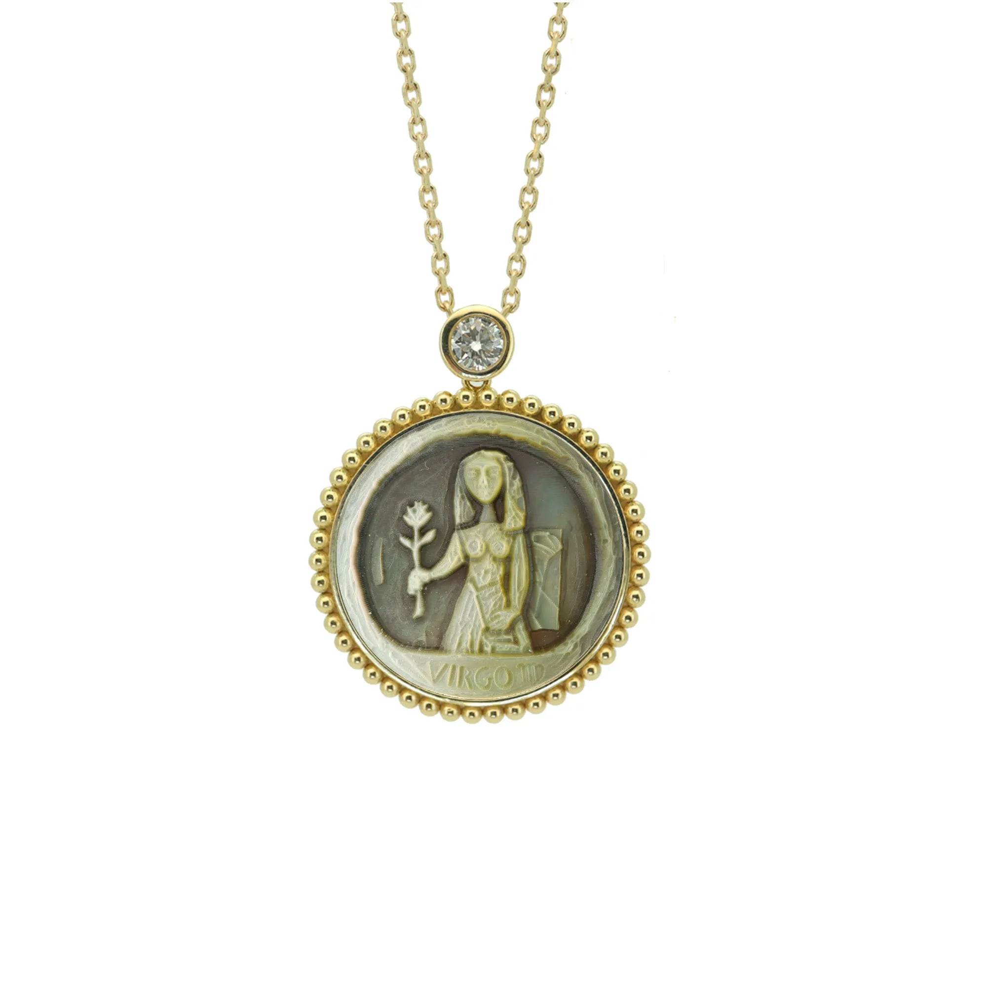 Avant-Garde Abstract Zodiac Relief Necklace-Beaded