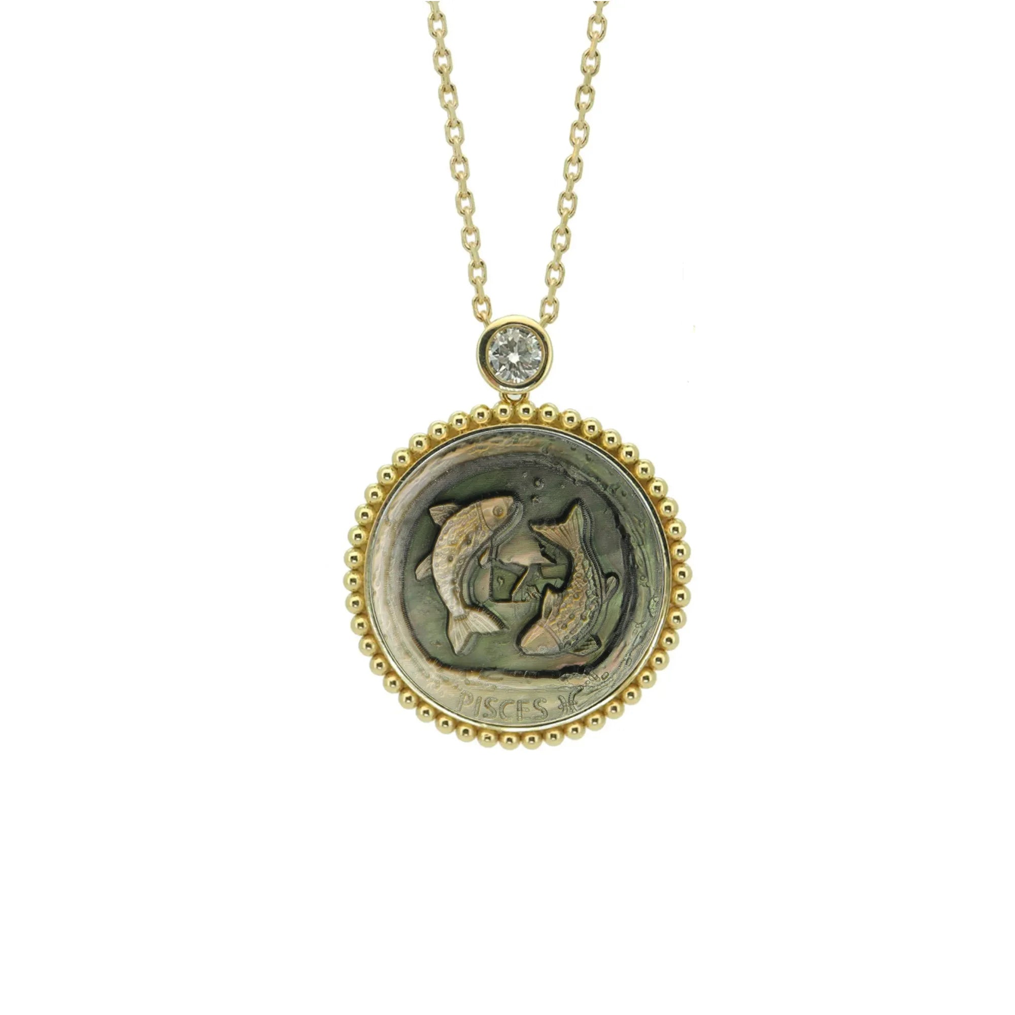 Avant-Garde Abstract Zodiac Relief Necklace-Beaded