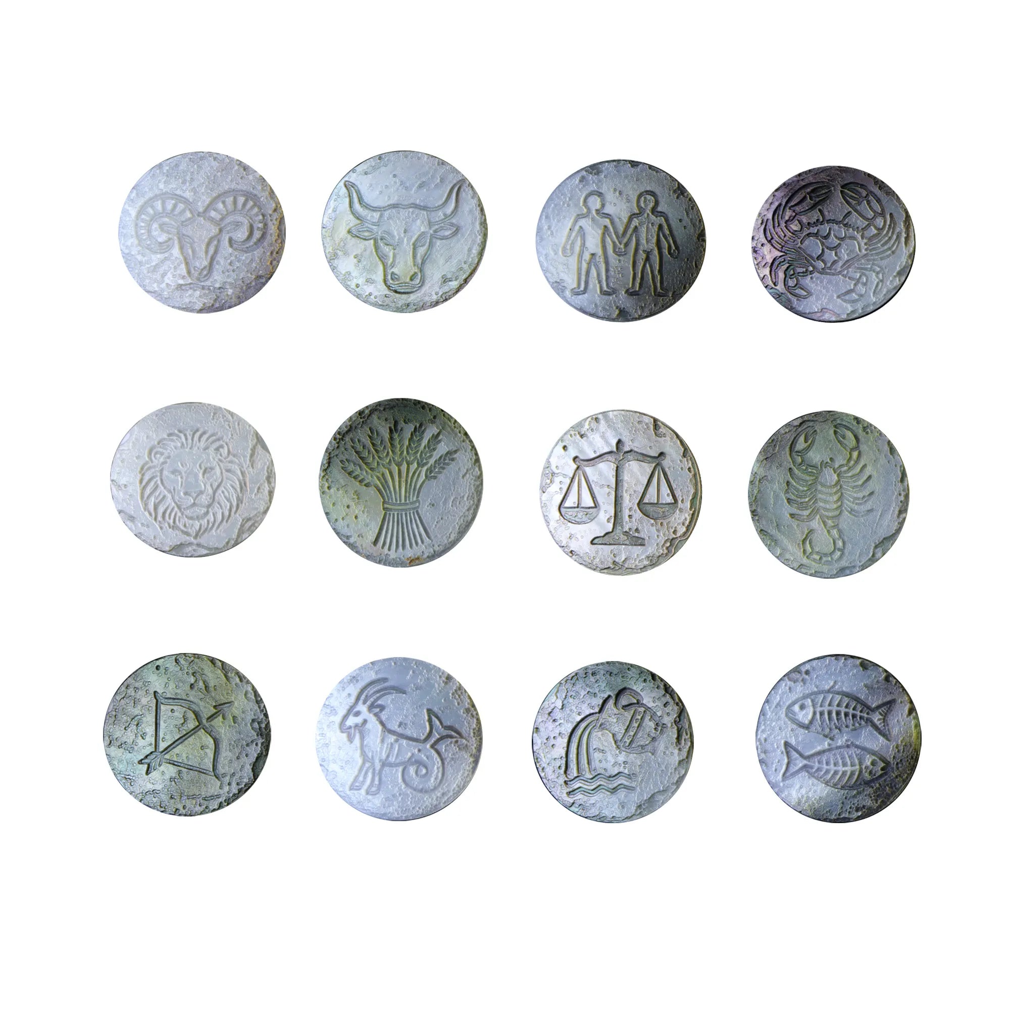 Flat Archaeological Style Zodiac Necklace-Twisted (Copy)