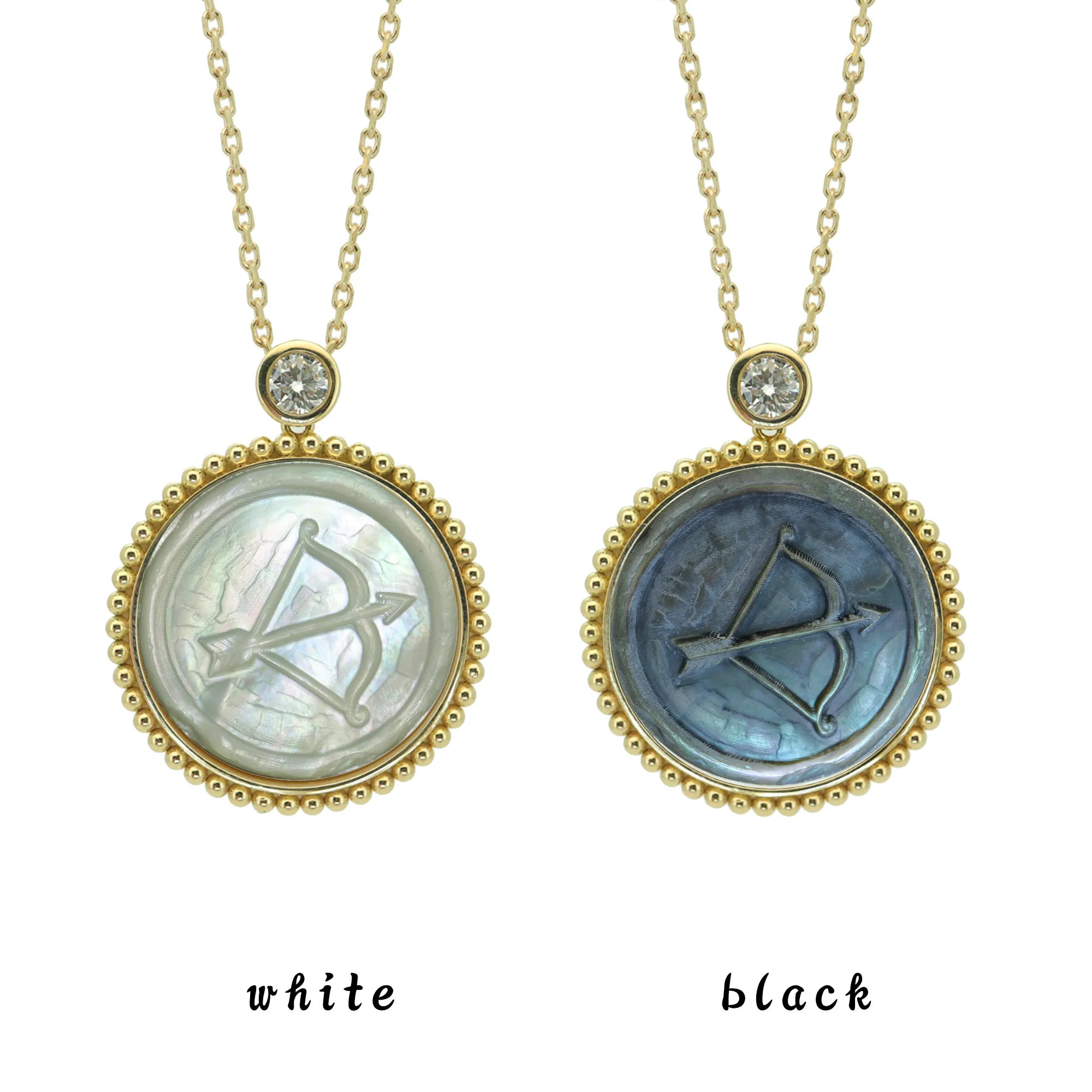 Stone-Hewn Style Zodiac Necklace-Beaded