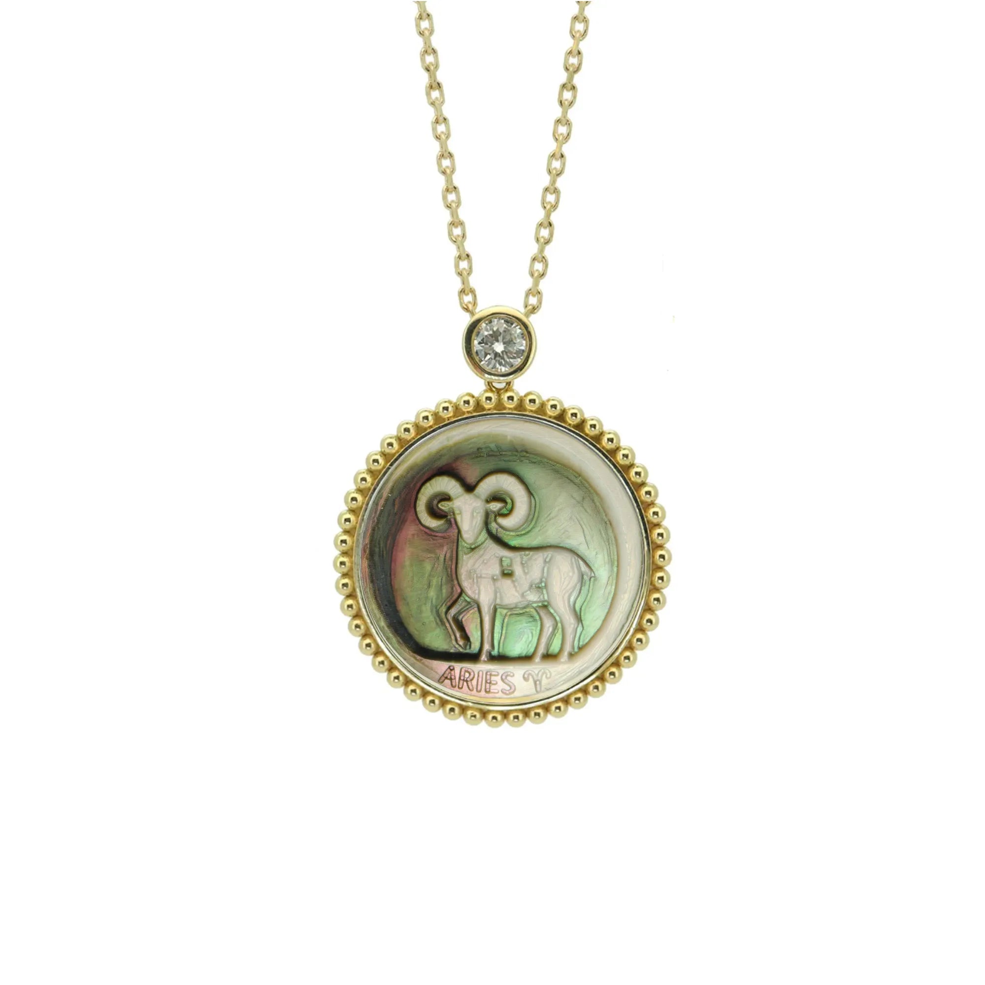 Avant-Garde Abstract Zodiac Relief Necklace-Beaded