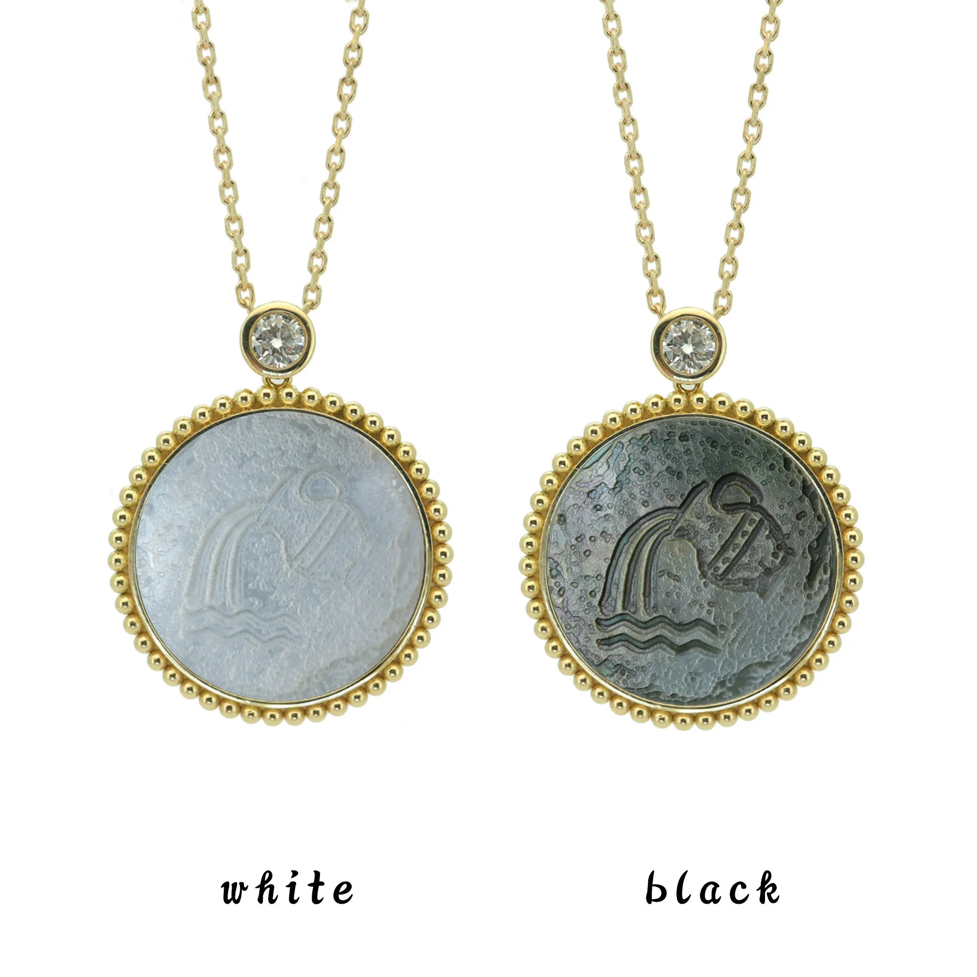 Archaeological Style Zodiac Necklace-Beaded