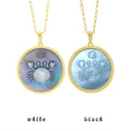 Cancer zodiac necklace with cute textured shell pendant design and gold-plated finish by OceanCarvingLab.