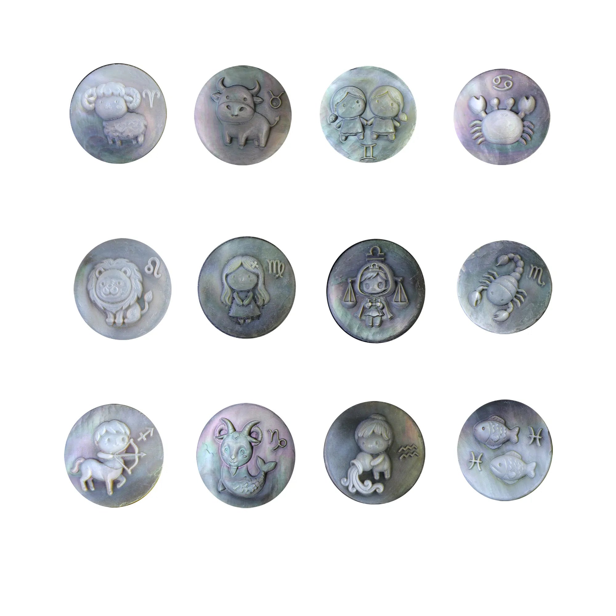 Zodiac Shell Carving Disc