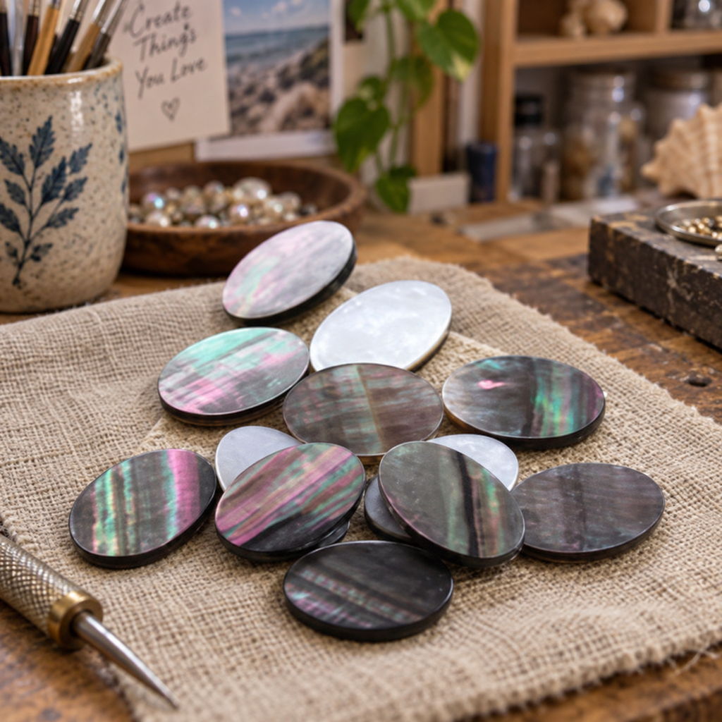 Custom Order — Carved Mother-of-Pearl Shell