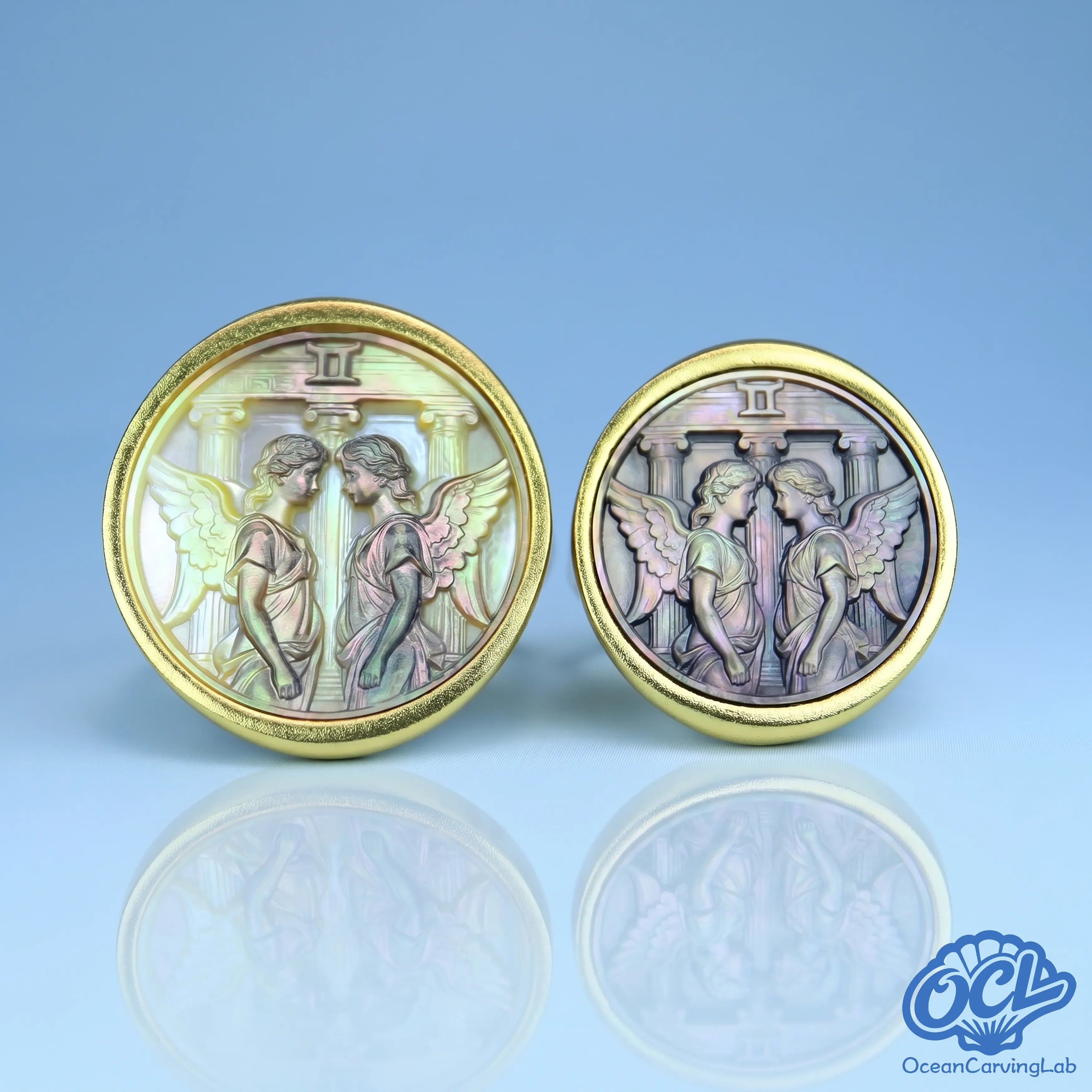 Custom Gemini ring featuring a personalized hand-drawn illustration on the gift box.