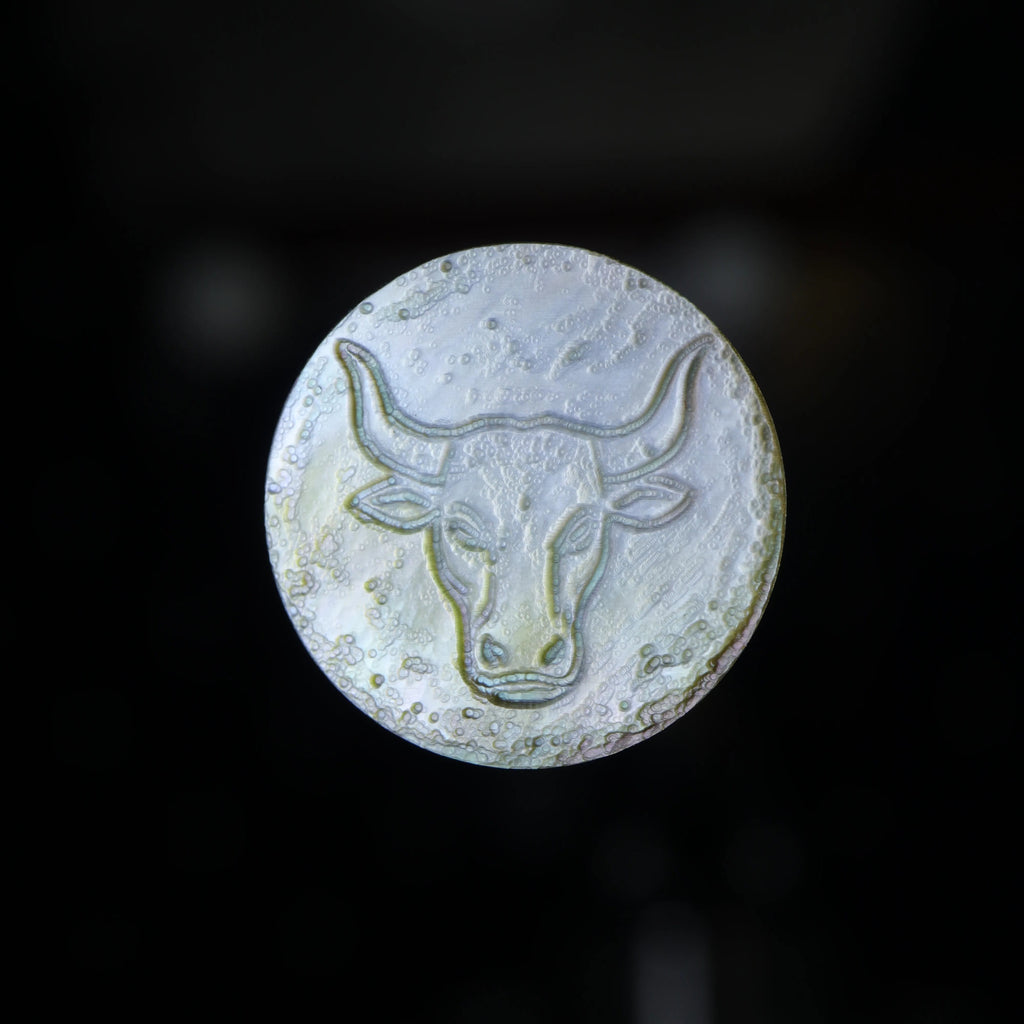 Zodiac Shell Carving Disc — Archaeological Style Series