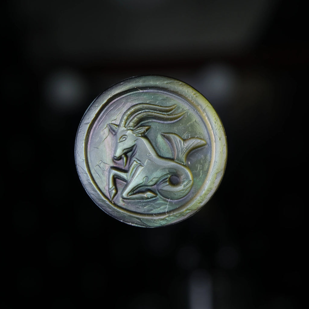 Zodiac Shell Carving Disc — Stone-Hewn Style