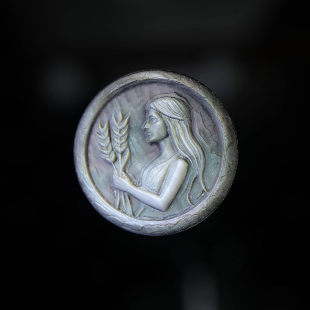 Zodiac Shell Carving Disc — Stone-Hewn Style