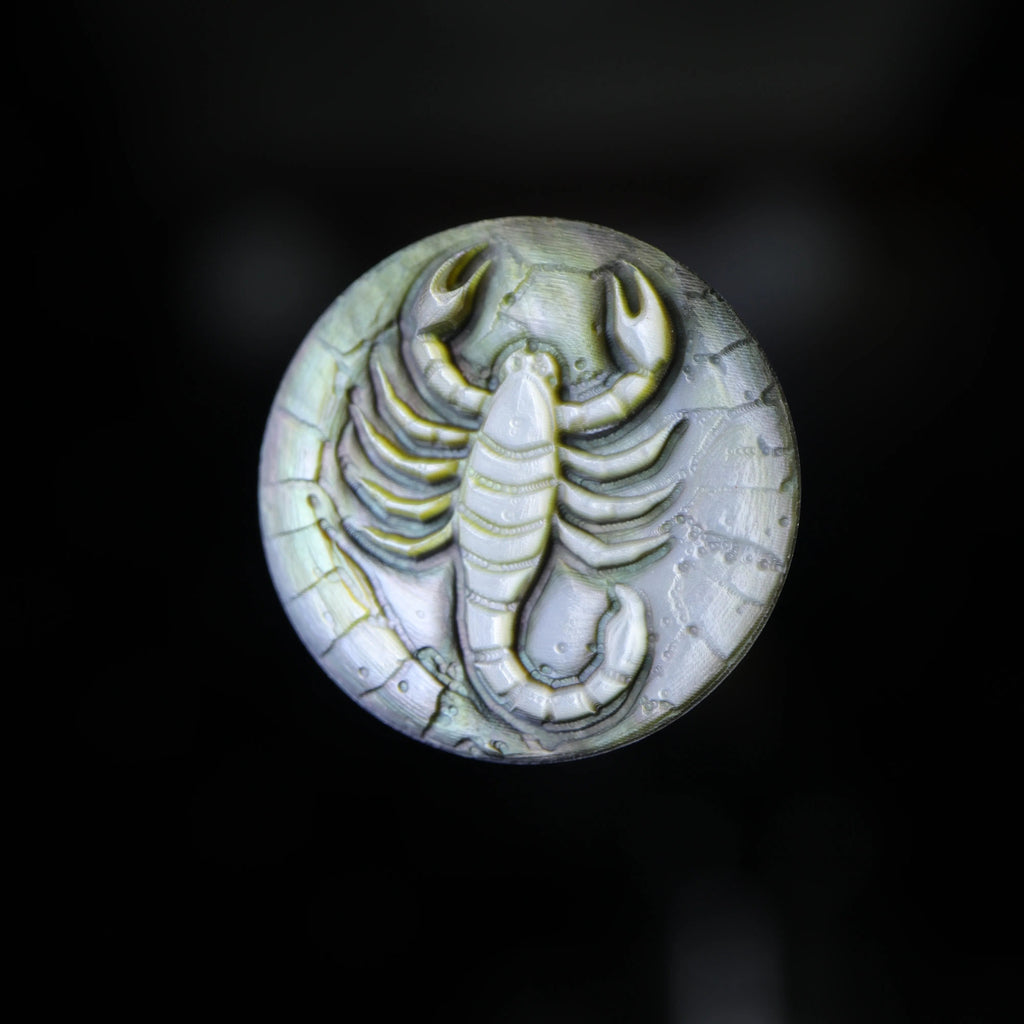 Zodiac Shell Carving Disc — Stone-Hewn Style