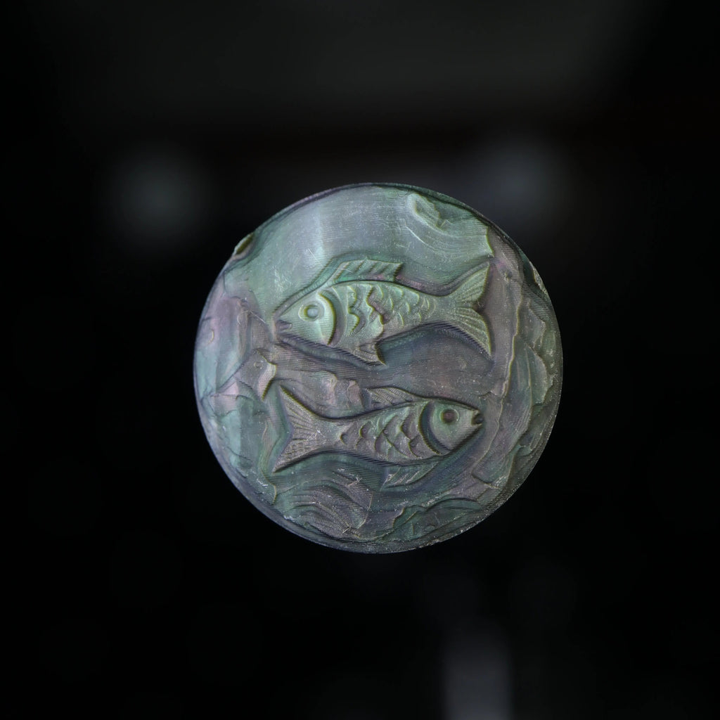 Zodiac Shell Carving Disc — Stone-Hewn Style