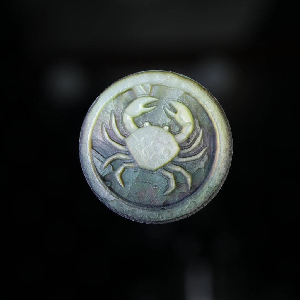 Zodiac Shell Carving Disc — Stone-Hewn Style