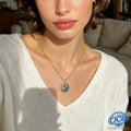 Personalized Pisces necklace featuring bespoke patterns and artisan-level shell setting.