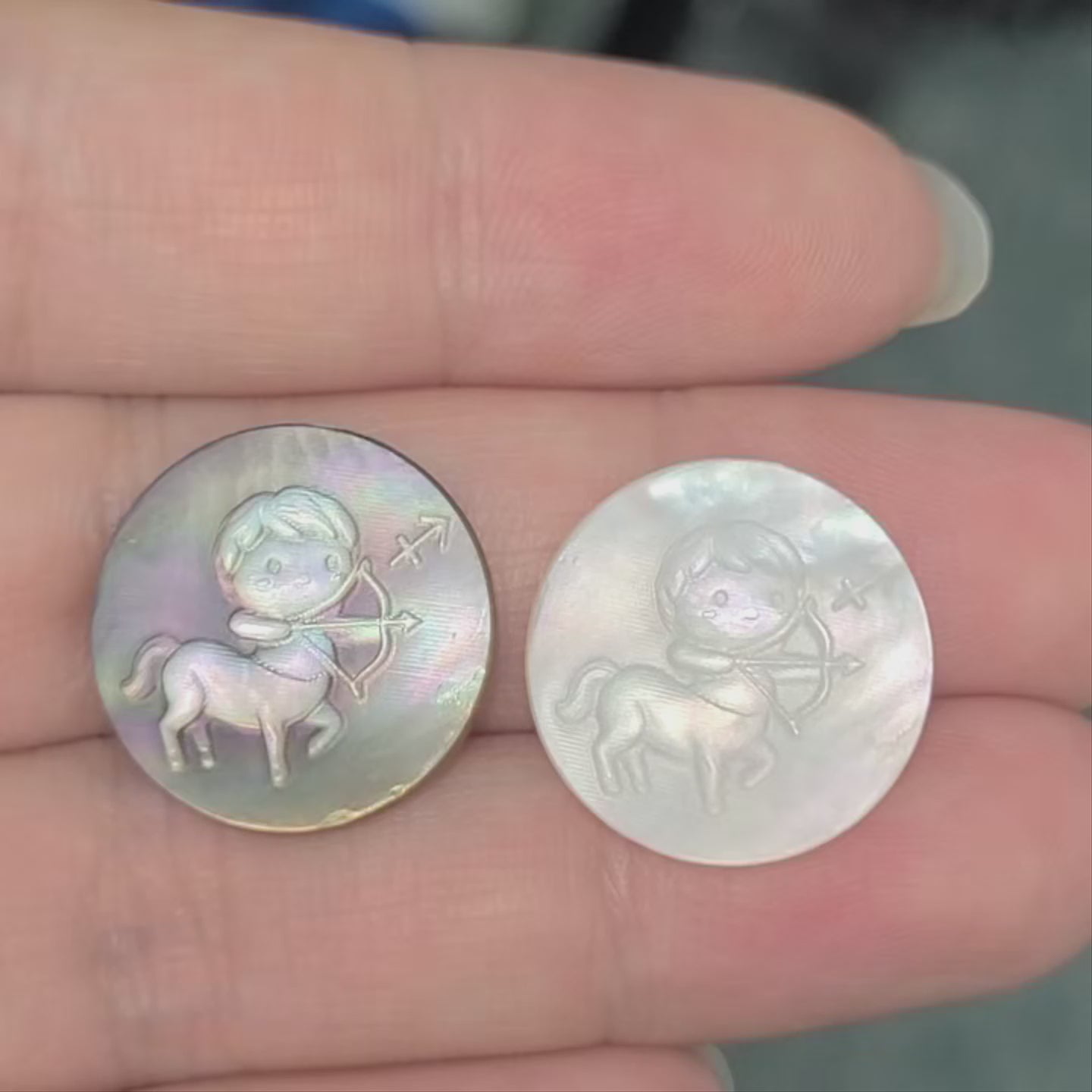 Sagittarius Kawaii Pixel Carved Zodiac Necklace