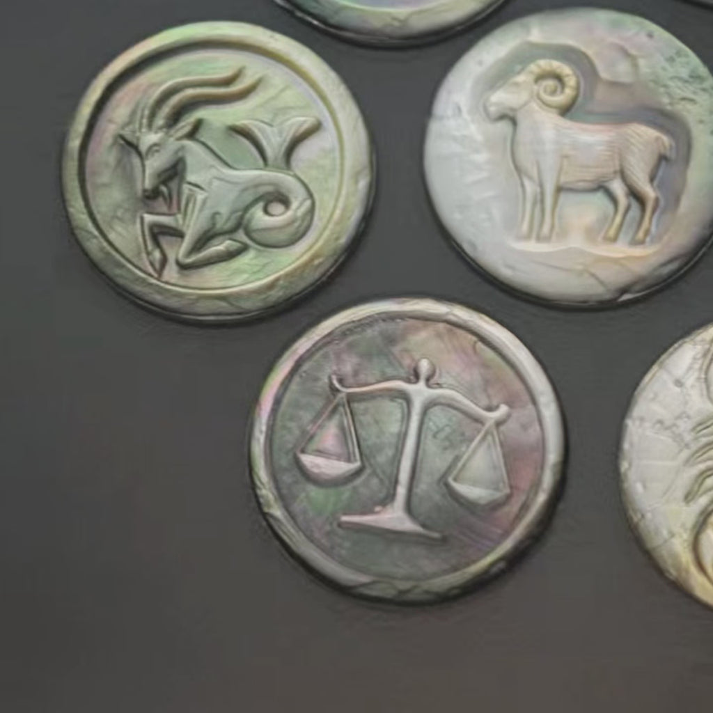 Zodiac Shell Carving Disc — Stone-Hewn Style