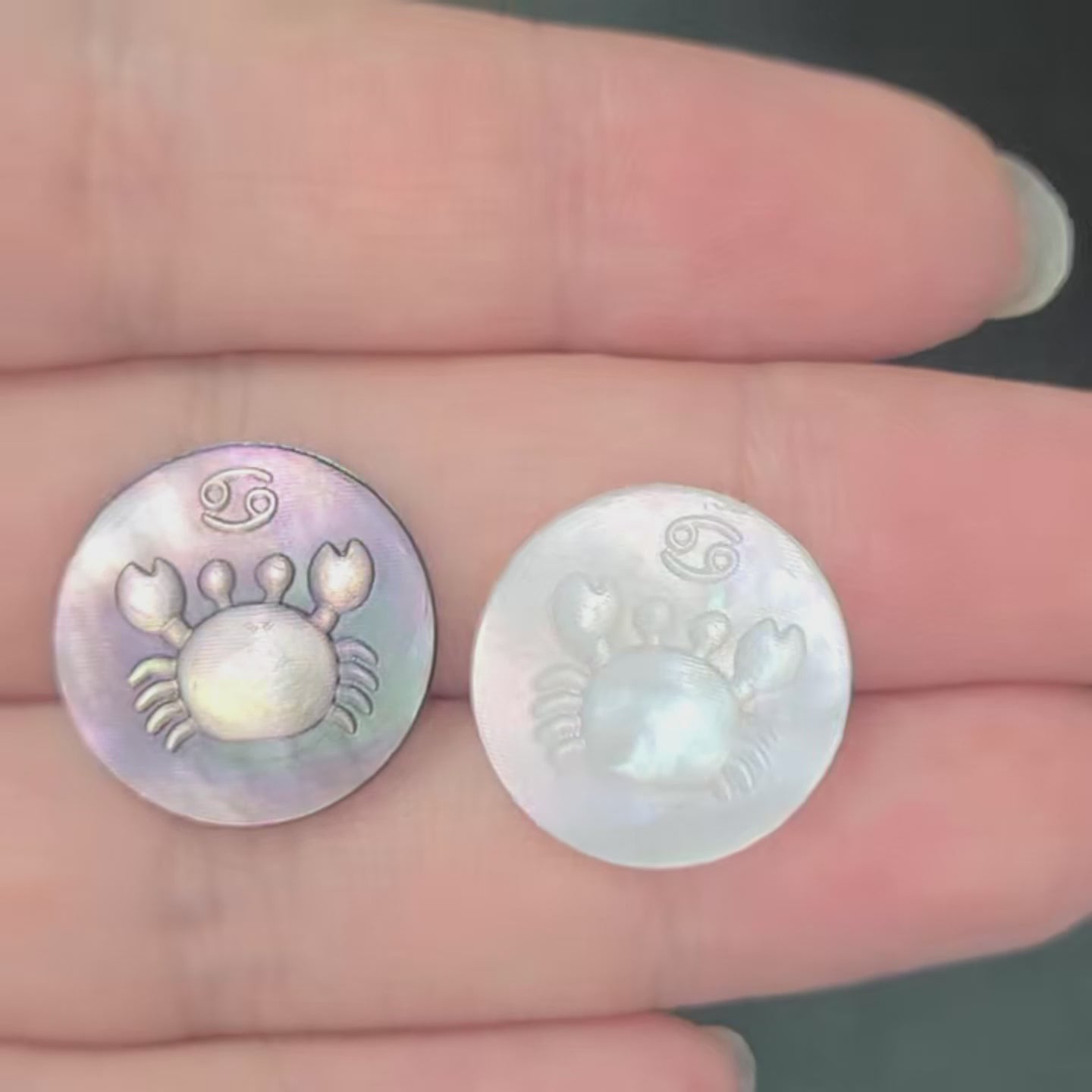 Cancer Kawaii Pixel Carved Zodiac Necklace