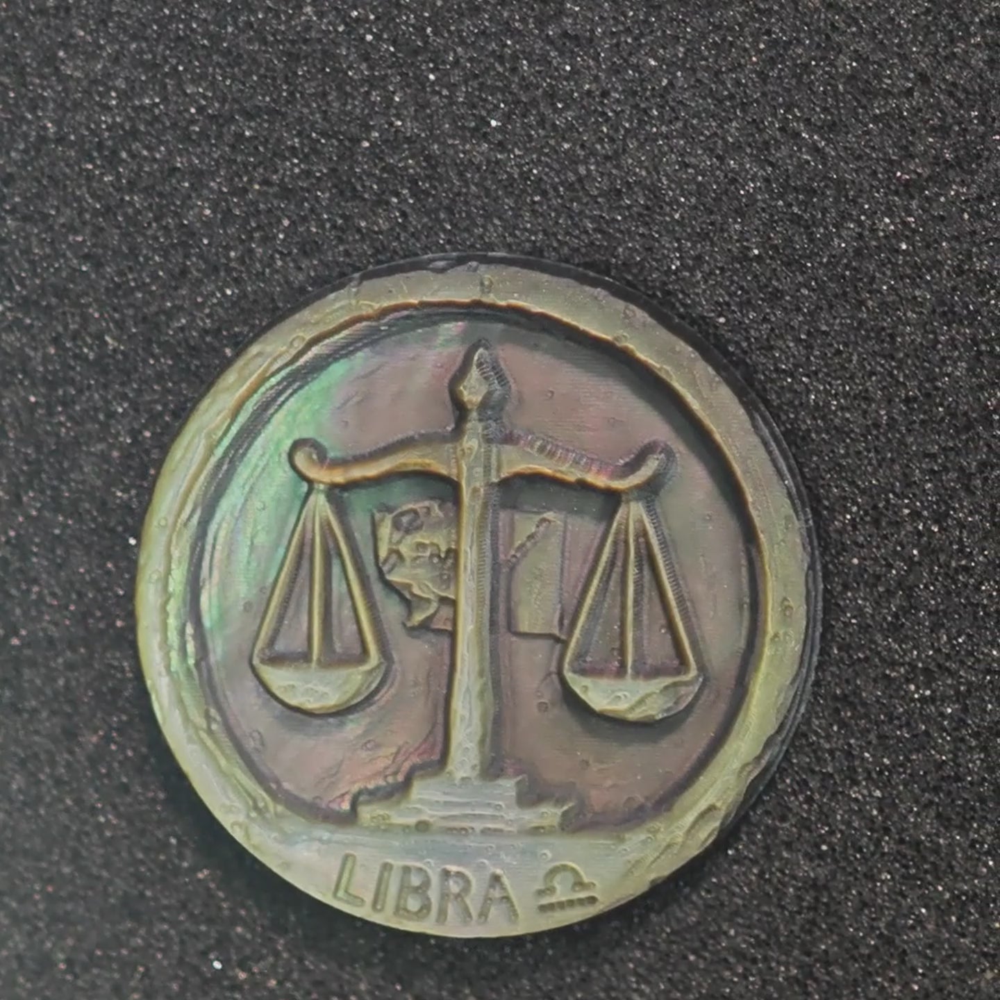 Libra Avant-Garde Abstract Zodiac Relief Beaded Necklace
