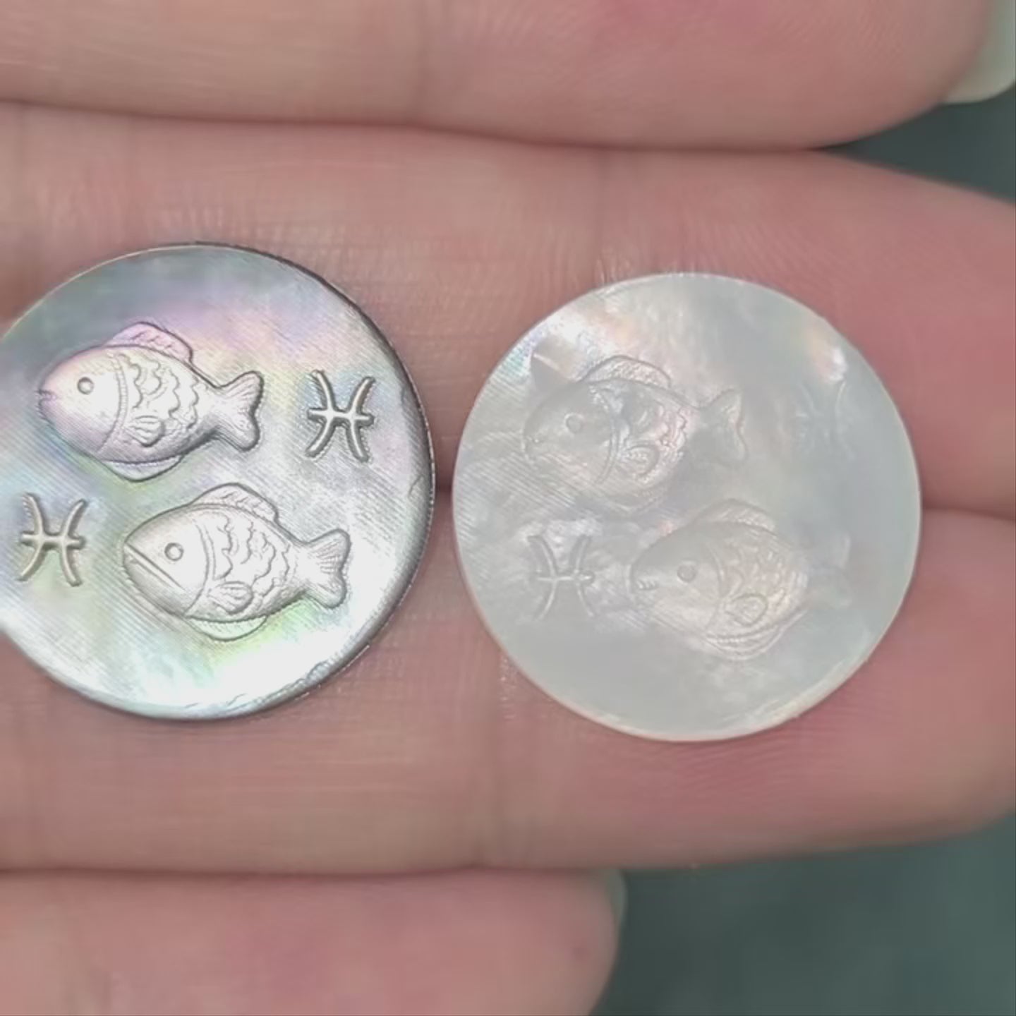Pisces Kawaii Pixel Carved Zodiac Necklace